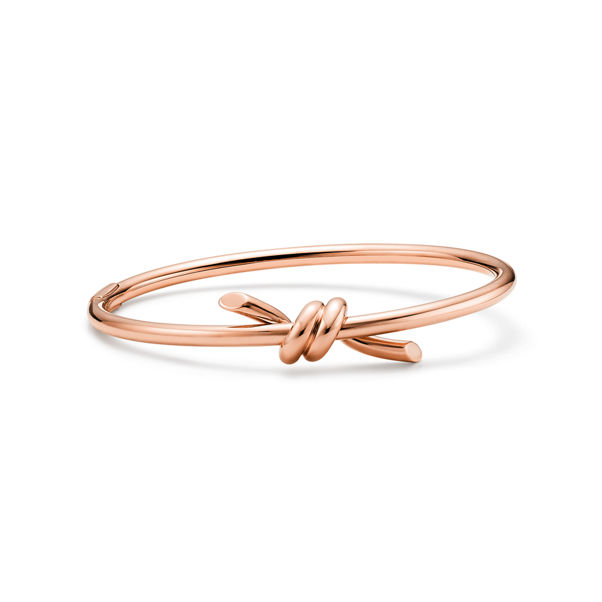 Tiffany Knot:Wire Armreifin Roségold