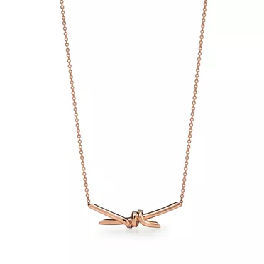 Tiffany Knot:Pendant in Rose Gold with Diamonds, 2