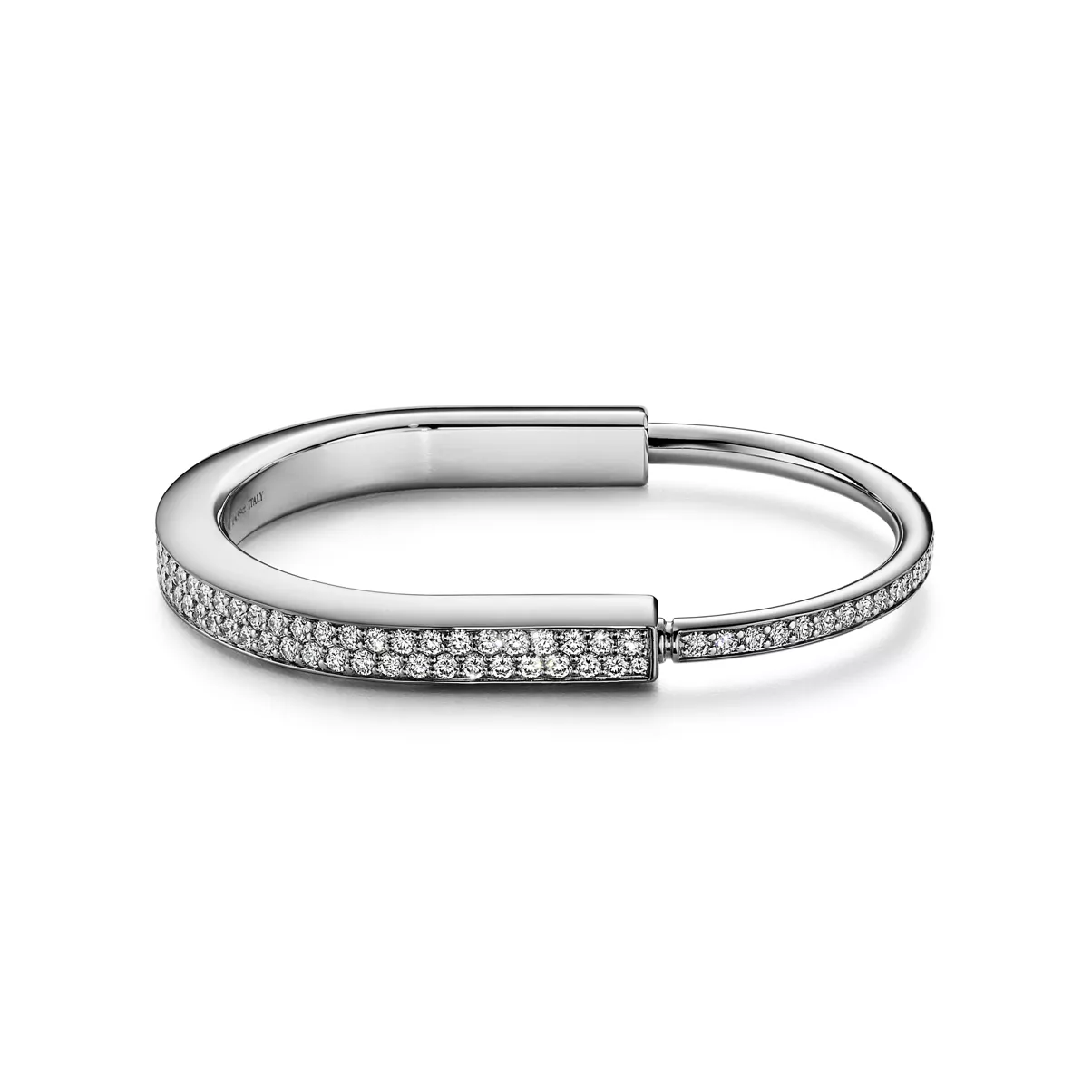 Bangle in White Gold with Full Pav&eacute; Diamonds