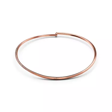 Tiffany T:T1 Half Diamond Necklace in Rose Gold, 2