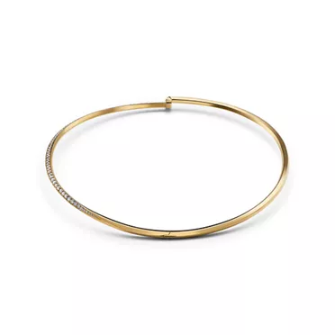 Tiffany T:T1 Half Diamond Necklace in Yellow Gold, 2