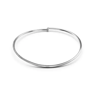 Tiffany T:T1 Half Diamond Necklace in White Gold, 2