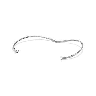 Tiffany T:T1 Half Diamond Necklace in White Gold, 3