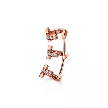 Tiffany T:T1 Ear Cuff in Rose Gold with Diamonds, 3