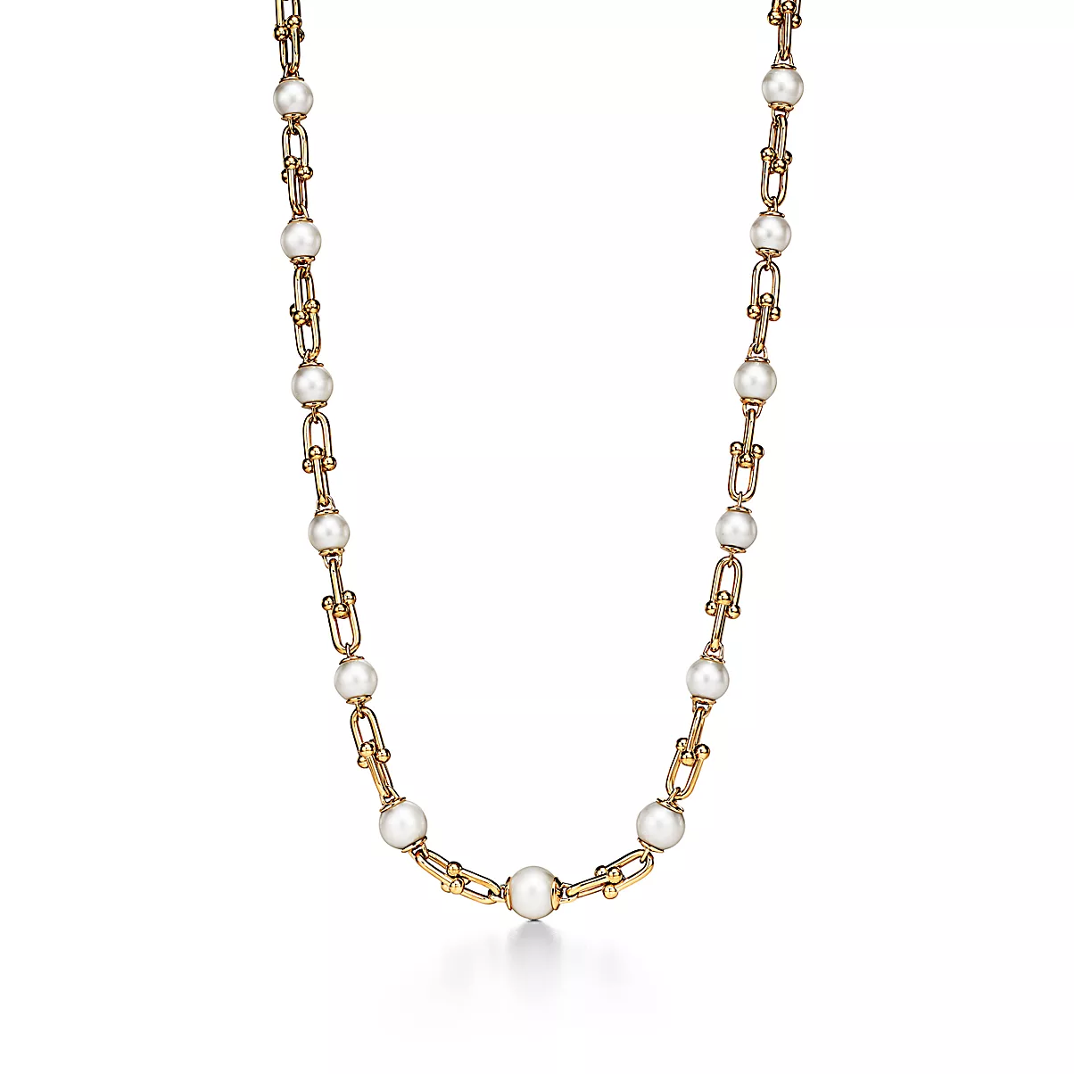 Tiffany HardWear Necklace 18K 옐로우 골드 담수 진주 One Scale