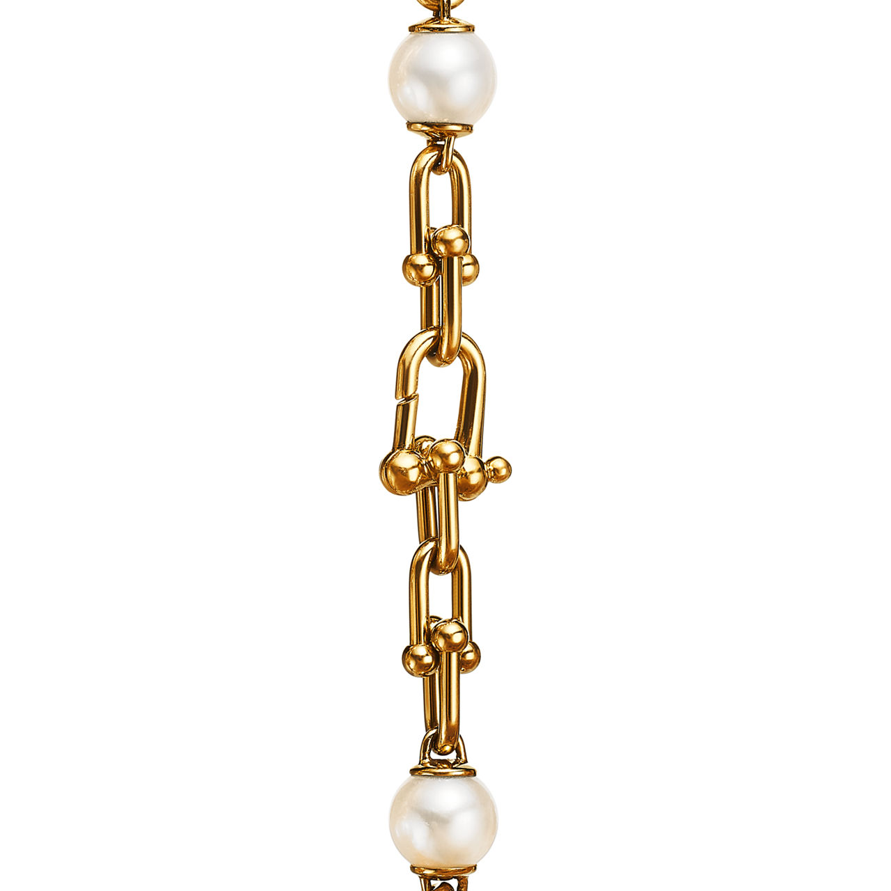 Tiffany HardWear:Link Bracelet in Yellow Gold with Freshwater Pearls image number 2