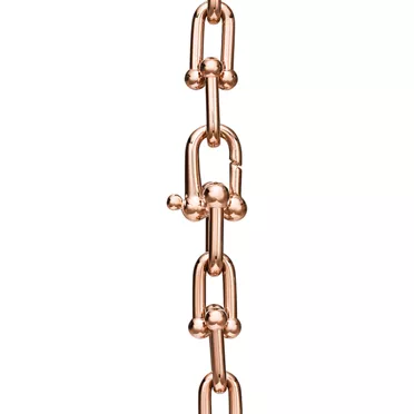 Tiffany HardWear:Graduated Link Necklace in Rose Gold with Pavé Diamonds, 3