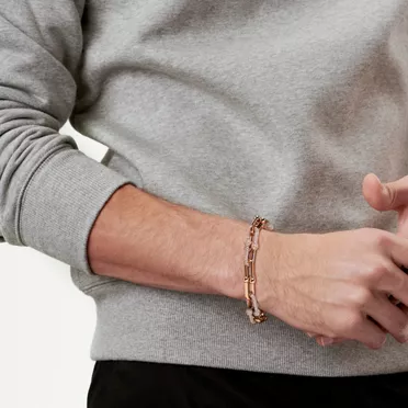 Tiffany HardWear:Large Link Bracelet in Rose Gold with Pavé Diamonds, 2