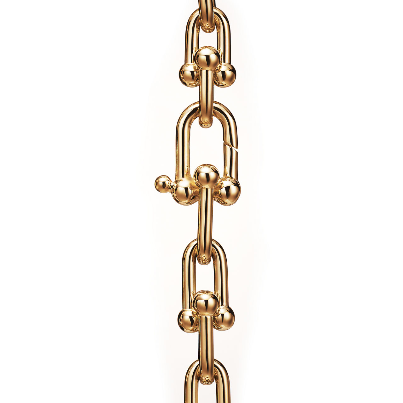 Tiffany HardWear:Medium Link Bracelet in Yellow Gold with Diamonds image number 3