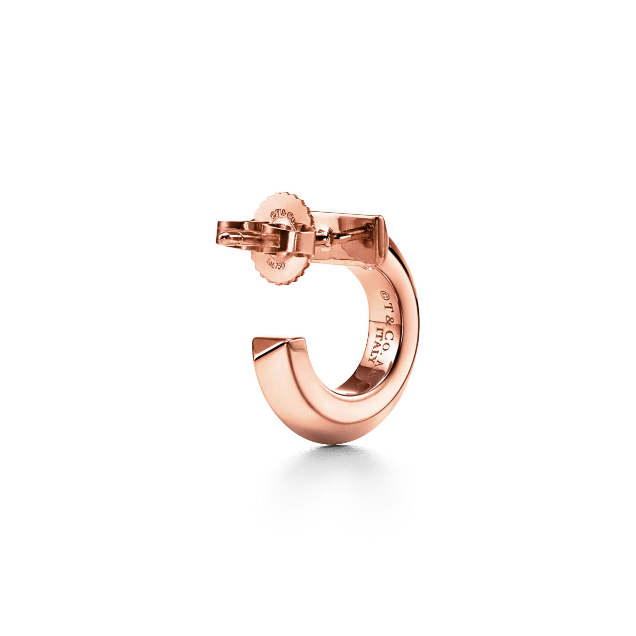 Tiffany T:T1 Hoop Earrings in Rose Gold image number 3