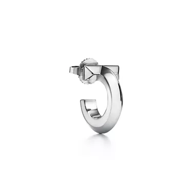 Tiffany T:T1 Hoop Earrings in White Gold, 2