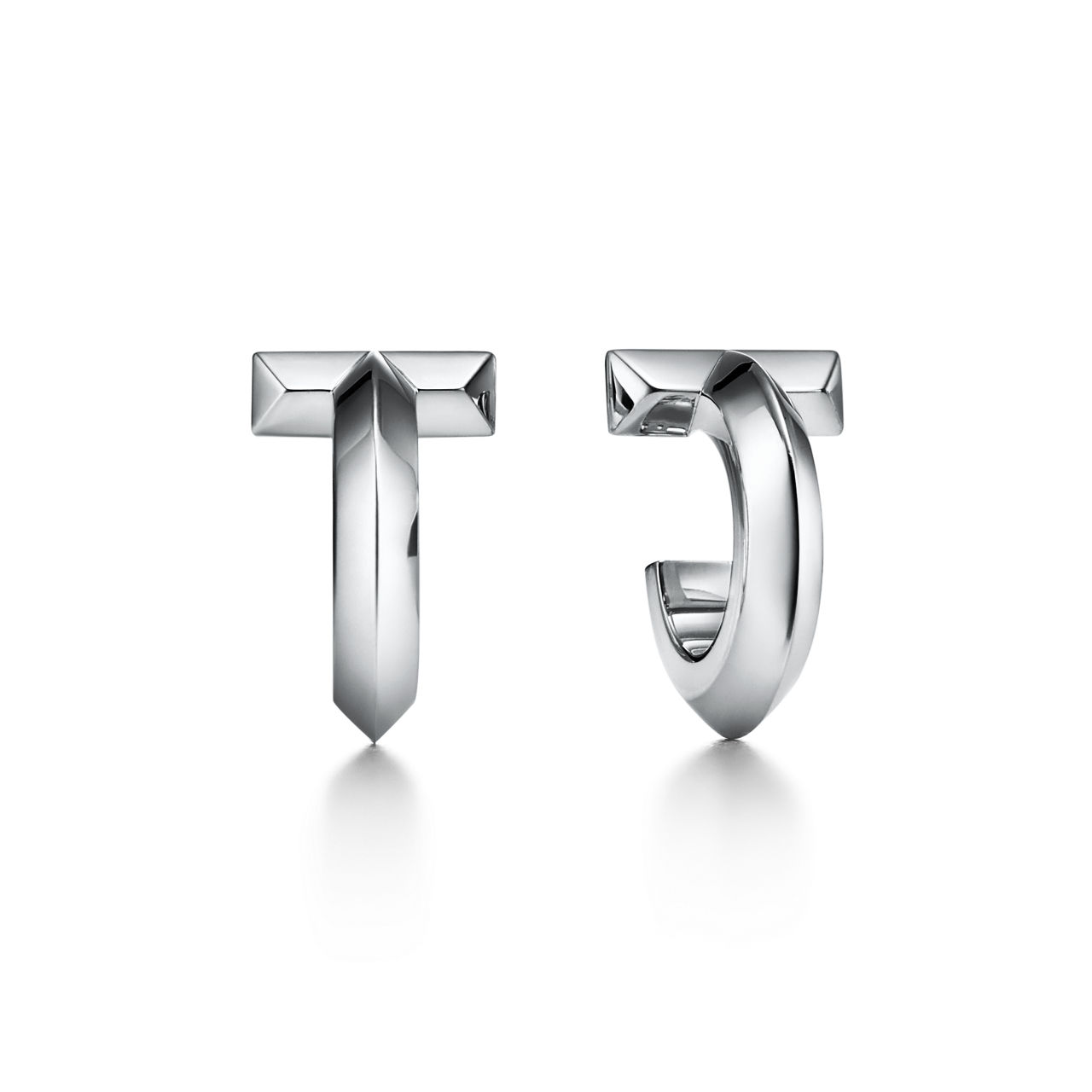 Tiffany T:T1 Hoop Earrings in White Gold image number 0