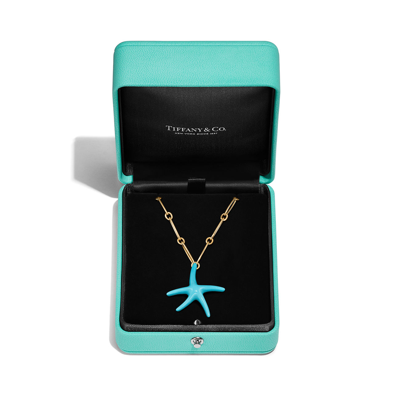 Elsa Peretti®:Starfish Pendant in Yellow Gold with Turquoise image number 2