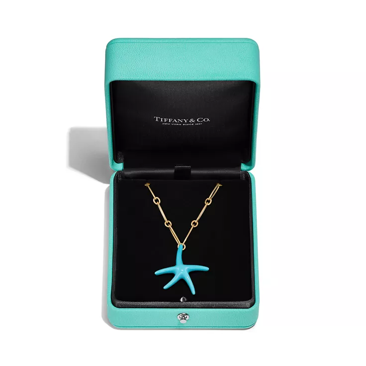 Elsa Peretti®:Pendentif Starfish en or jaune 18 carats et turquoise, 4