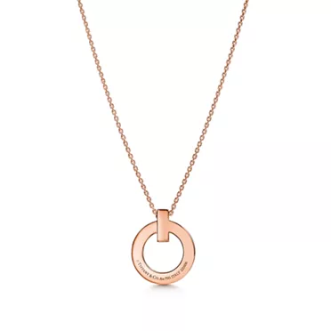 Tiffany T:T1 Circle Pendant in Rose Gold, Small, 3