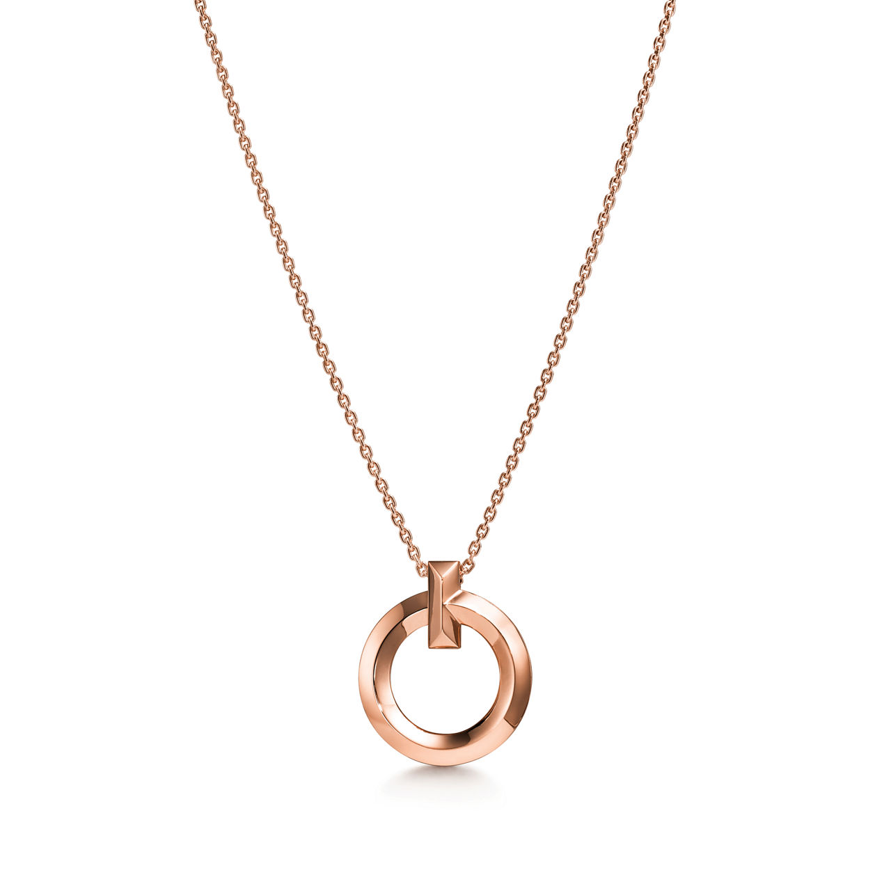 Tiffany T:T1 Circle Pendant in Rose Gold, Small image number 0