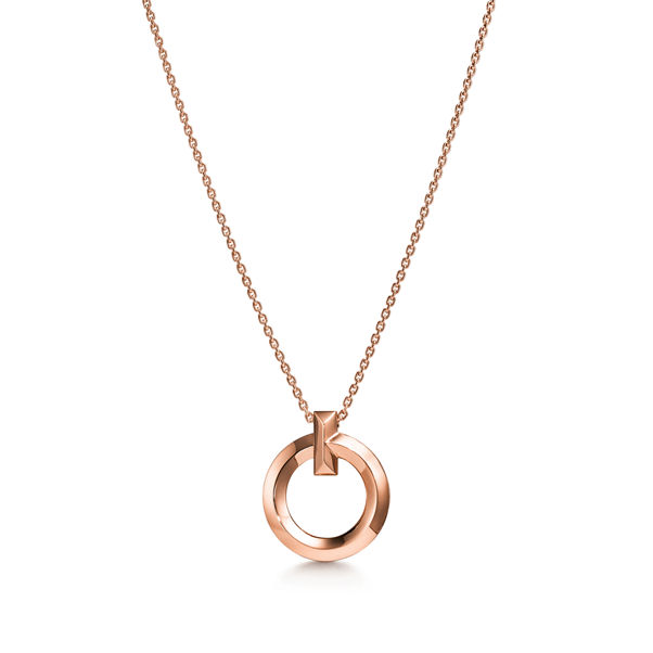 Tiffany T:T1 Circle Pendant in Rose Gold, Small