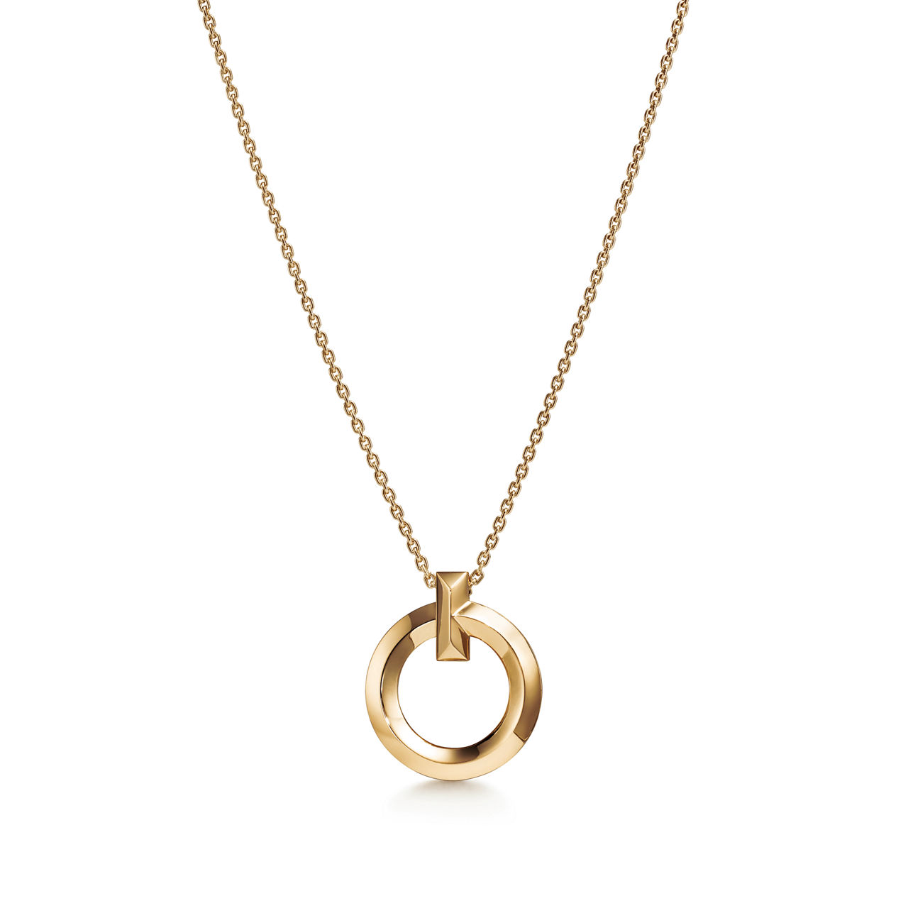 Tiffany T:T1 Circle Pendant in Yellow Gold, Small image number 0