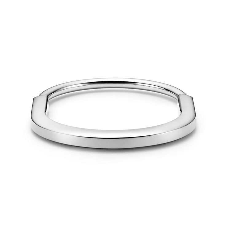 Tiffany Lock:Bangle in White Gold with Half Pavé Diamonds image number 5