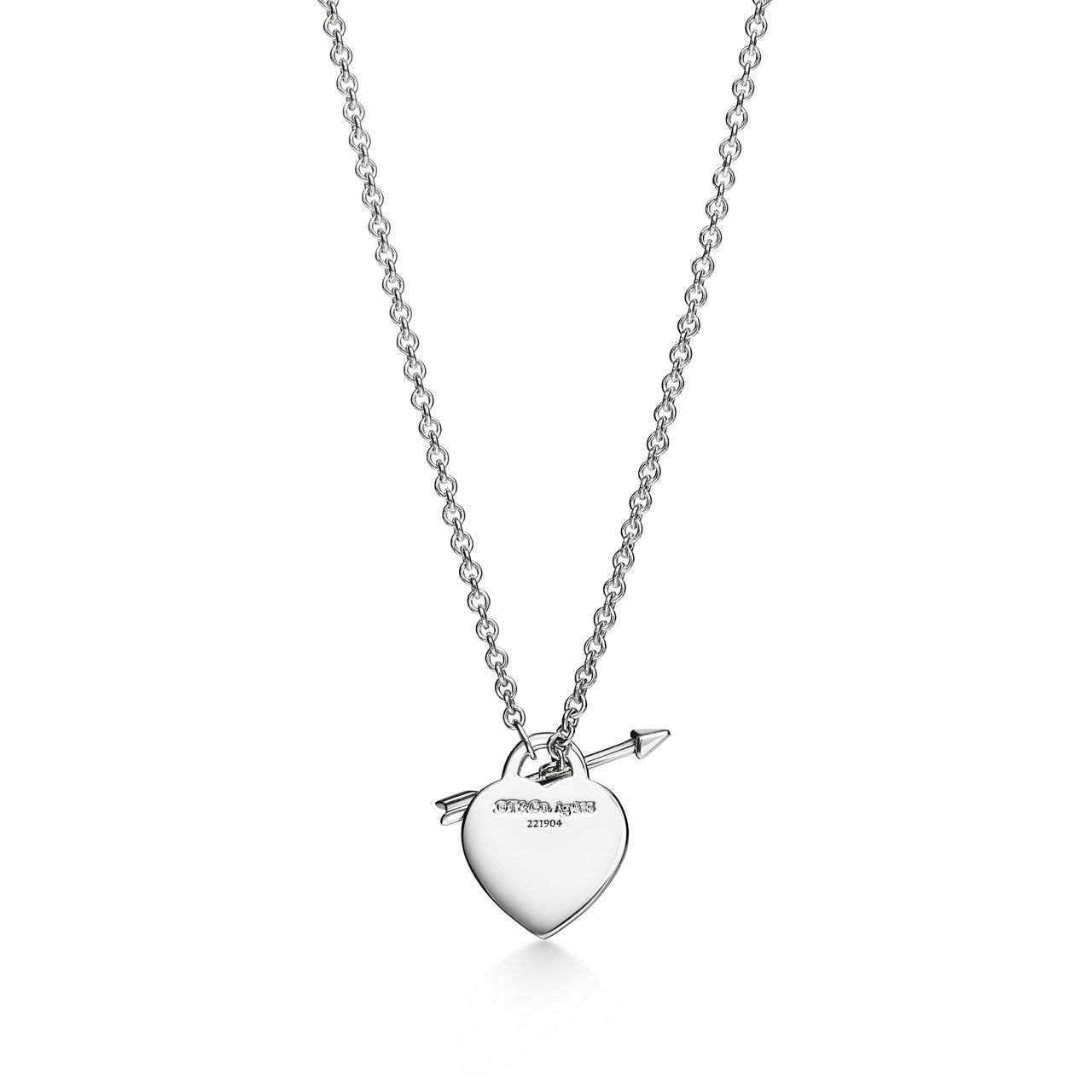 Return to Tiffany™:Lovestruck Heart Tag Pendant in Silver, Small image number 2