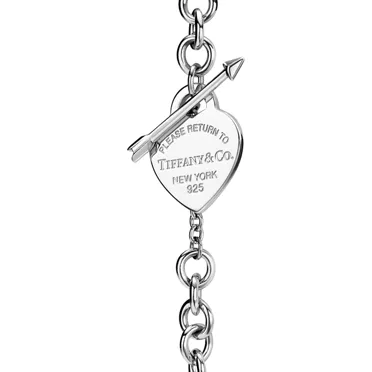Return to Tiffany&reg;:Lovestruck Heart Tag Bracelet in Silver, Medium, 2