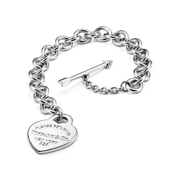 Return to Tiffany&reg;:Lovestruck Heart Tag Bracelet in Silver, Medium, 3