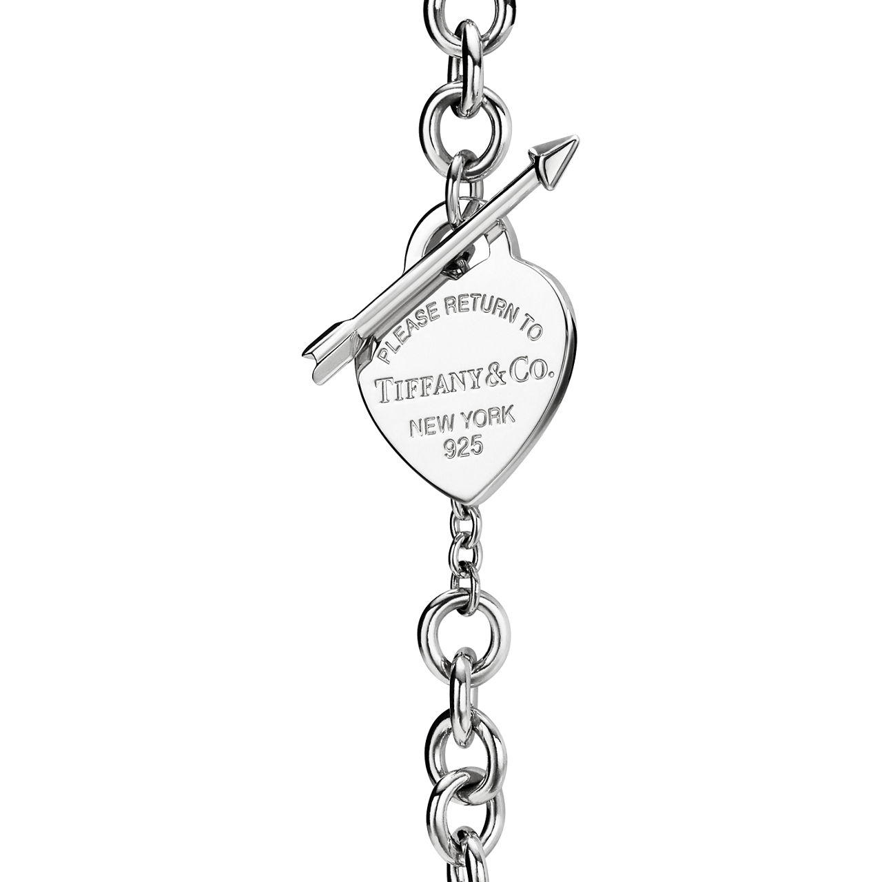 Return to Tiffany™:Lovestruck Heart Tag Bracelet in Silver, Medium image number 2