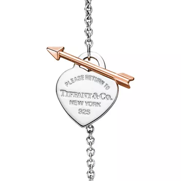 Return to Tiffany&reg;:Lovestruck Heart Tag Bracelet in Silver and Rose Gold, Small, 2