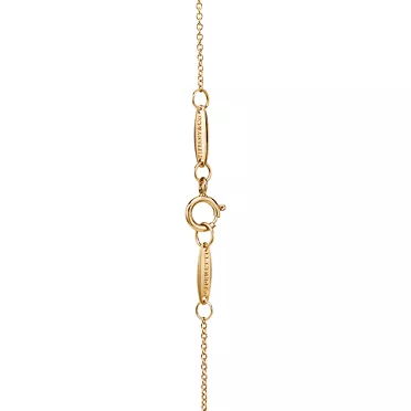 Elsa Peretti®:Bean® design Pendant in Yellow Gold with Pavé Diamonds, 6.5 mm, 3