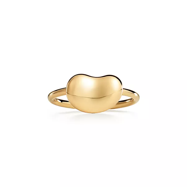 Bean® design Wire Ring in Yellow Gold, 12 mm