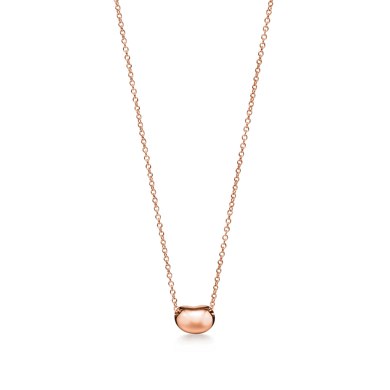 Elsa Peretti®:Bean Design Anhänger in Roségold mit Pavé-Diamanten, 6,5 mm Bildnummer 2