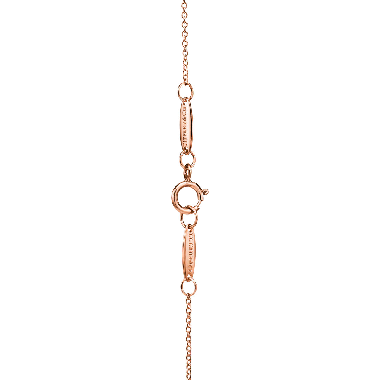 Elsa Peretti®:Bean Design Anhänger in Roségold mit Pavé-Diamanten, 6,5 mm Bildnummer 3