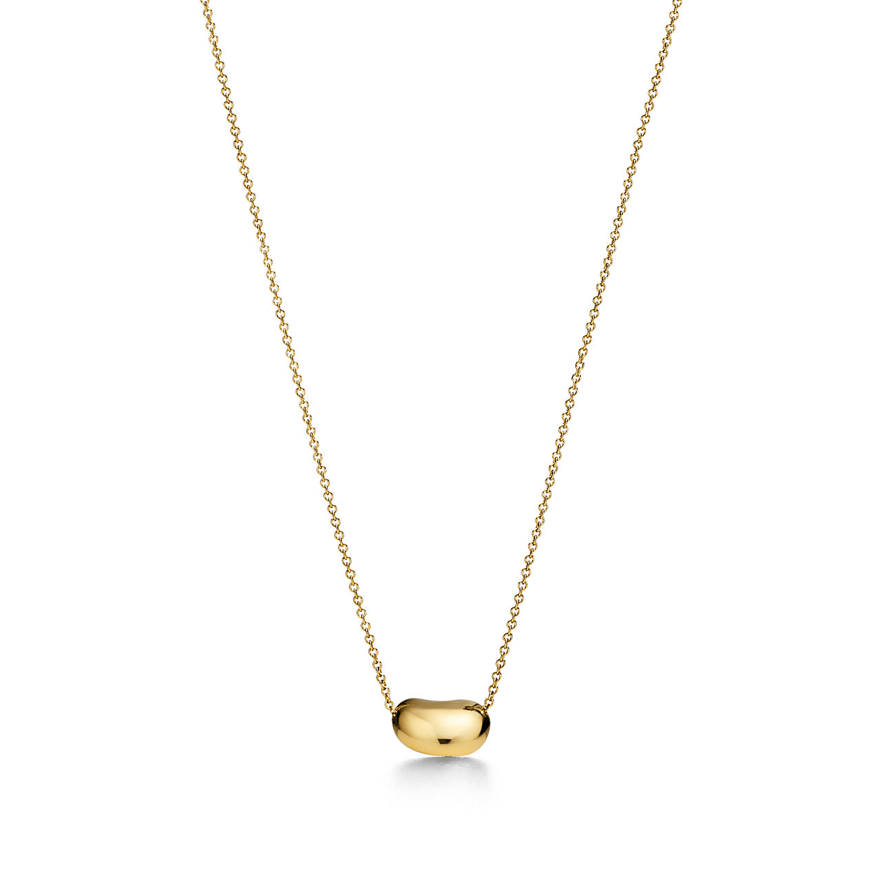 Elsa Peretti®:Bean Design Anhänger in Gelbgold mit Pavé-Diamanten, 12 mm Bildnummer 2