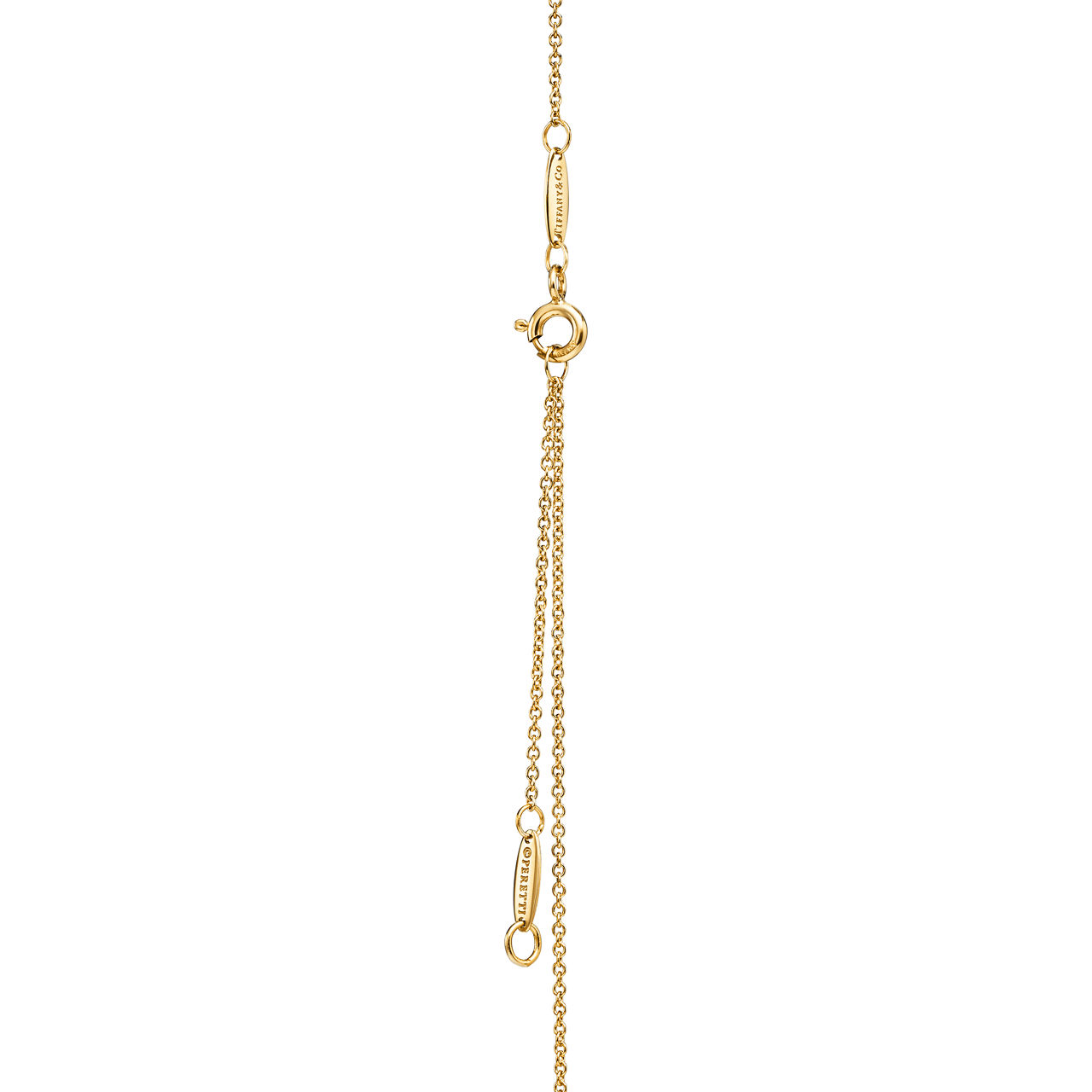 Elsa Peretti®:Bean design Pendant in Yellow Gold with Pavé Diamonds, 12 mm image number 3