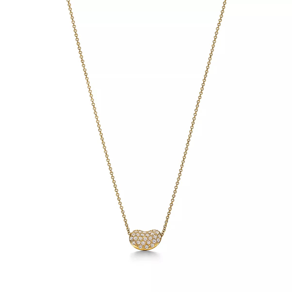 Pendente in oro giallo con pav&eacute; di diamanti, 12&nbsp;mm