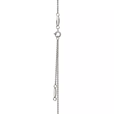 Collezione Bean design di Elsa Peretti®:Pendente in platino con pavé di diamanti, 18 mm, 3