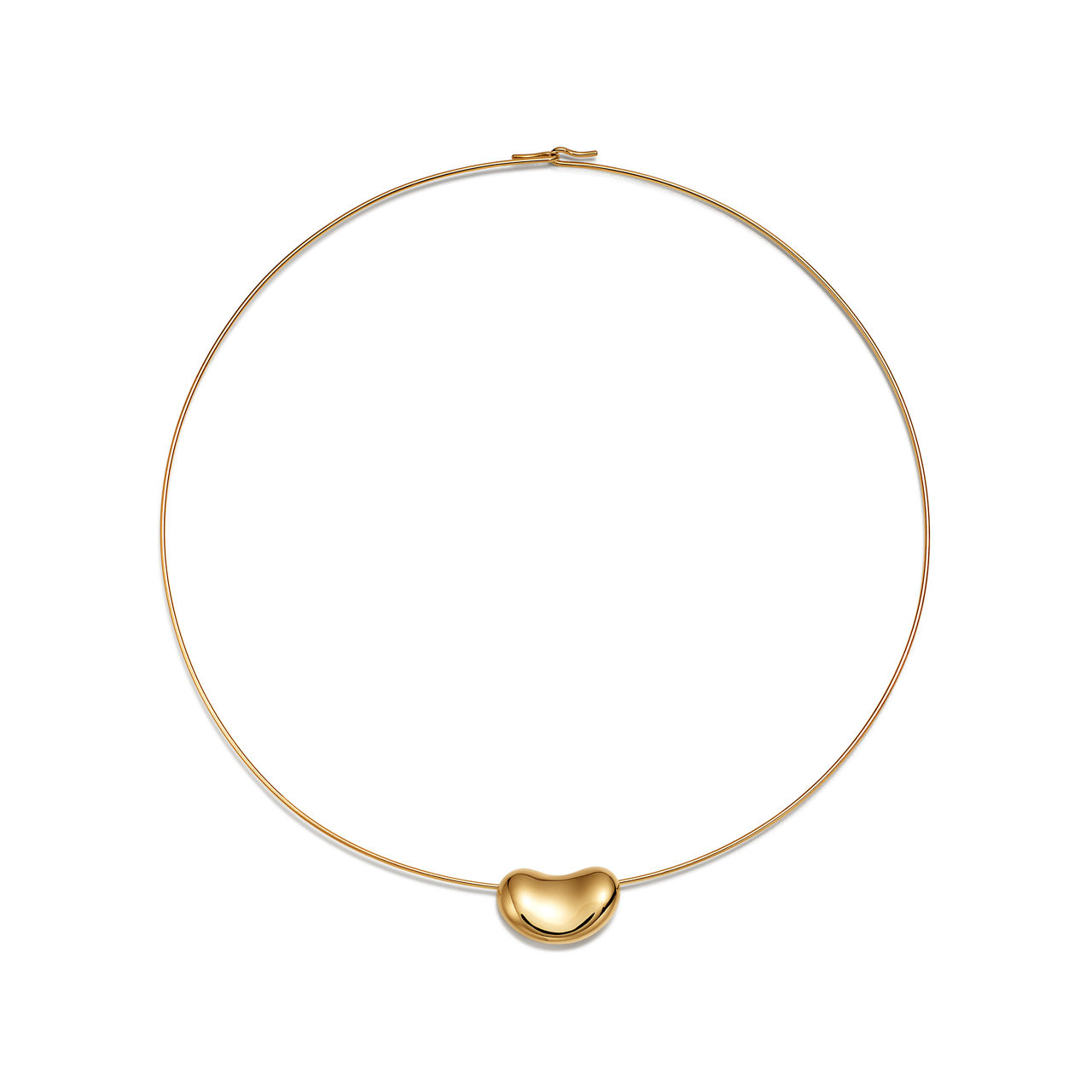 Elsa Peretti®:Bean design Wire Necklace in Yellow Gold, 20 mm image number 2