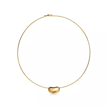 Elsa Peretti®:Bean® design Wire Necklace in Yellow Gold, 20 mm, 3