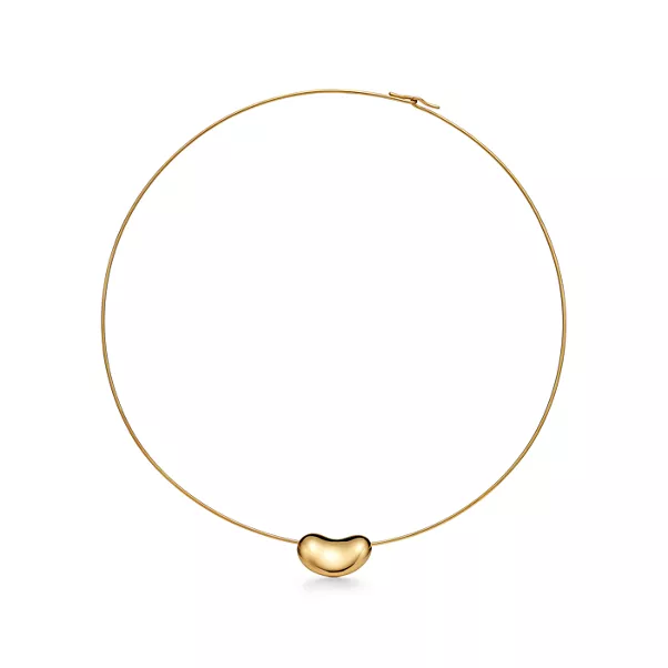 Bean® design Wire Necklace in Yellow Gold, 20 mm