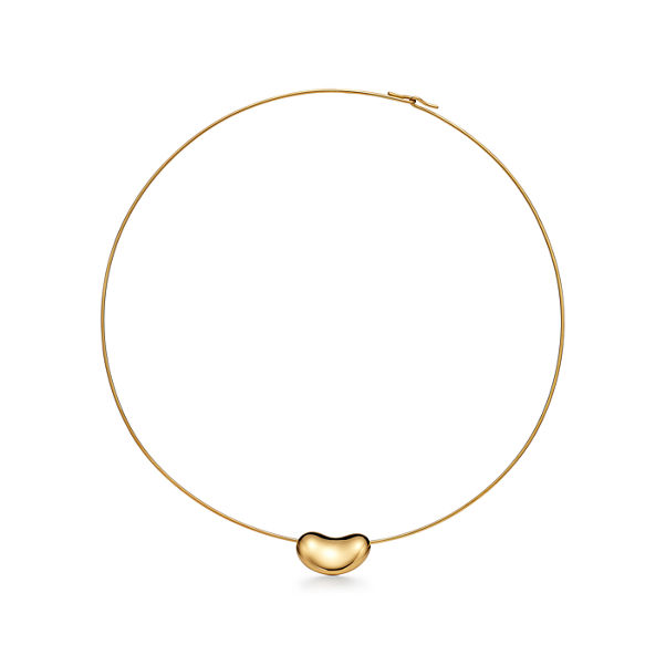 Elsa Peretti®:Bean design Wire Necklace in Yellow Gold, 20 mm