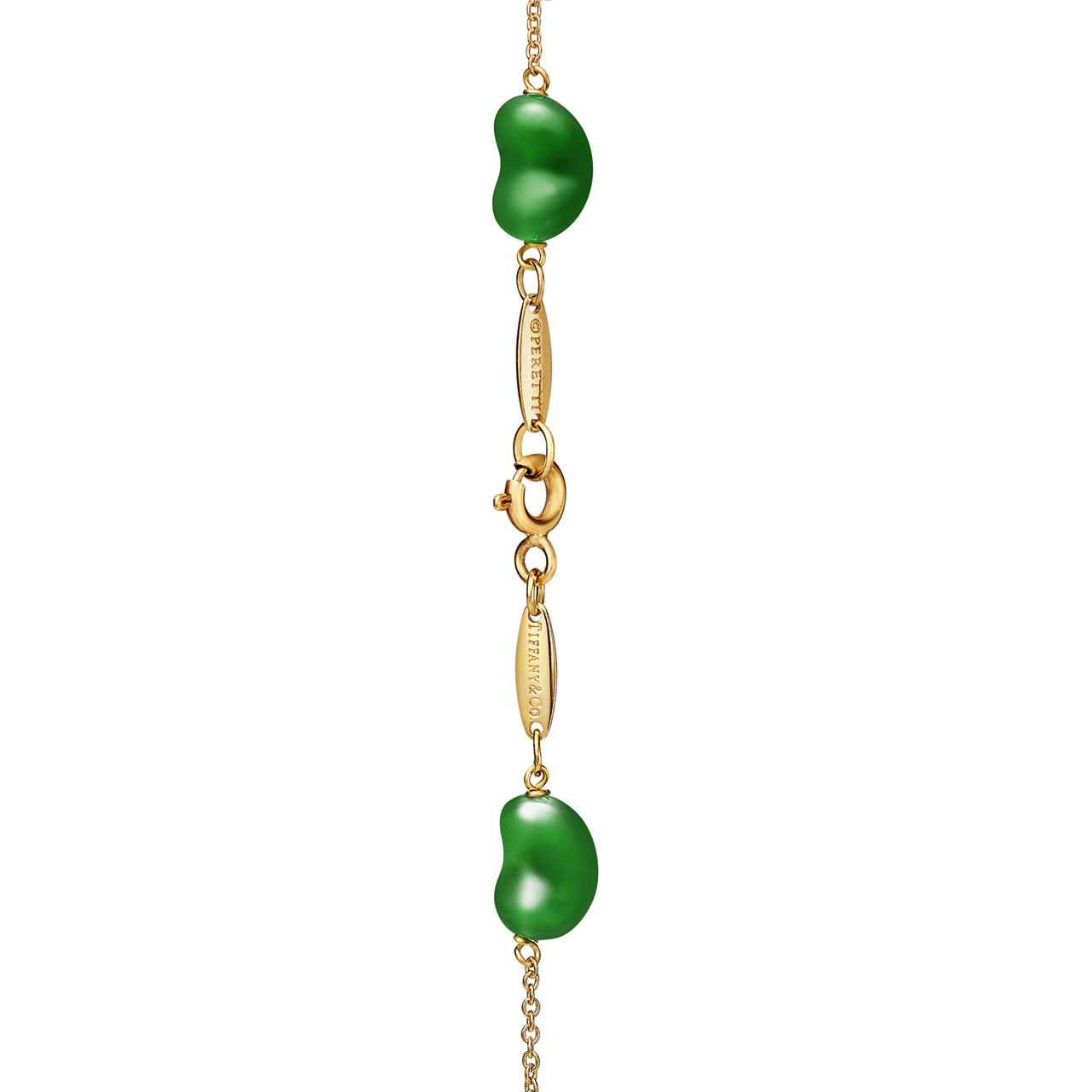 Elsa Peretti®:Bean design Bracelet in Yellow Gold with Green Jade, 9 mm image number 2