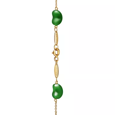 Collezione Bean design di Elsa Peretti®:Bracciale, oro giallo e giada verde, 9 mm, 2