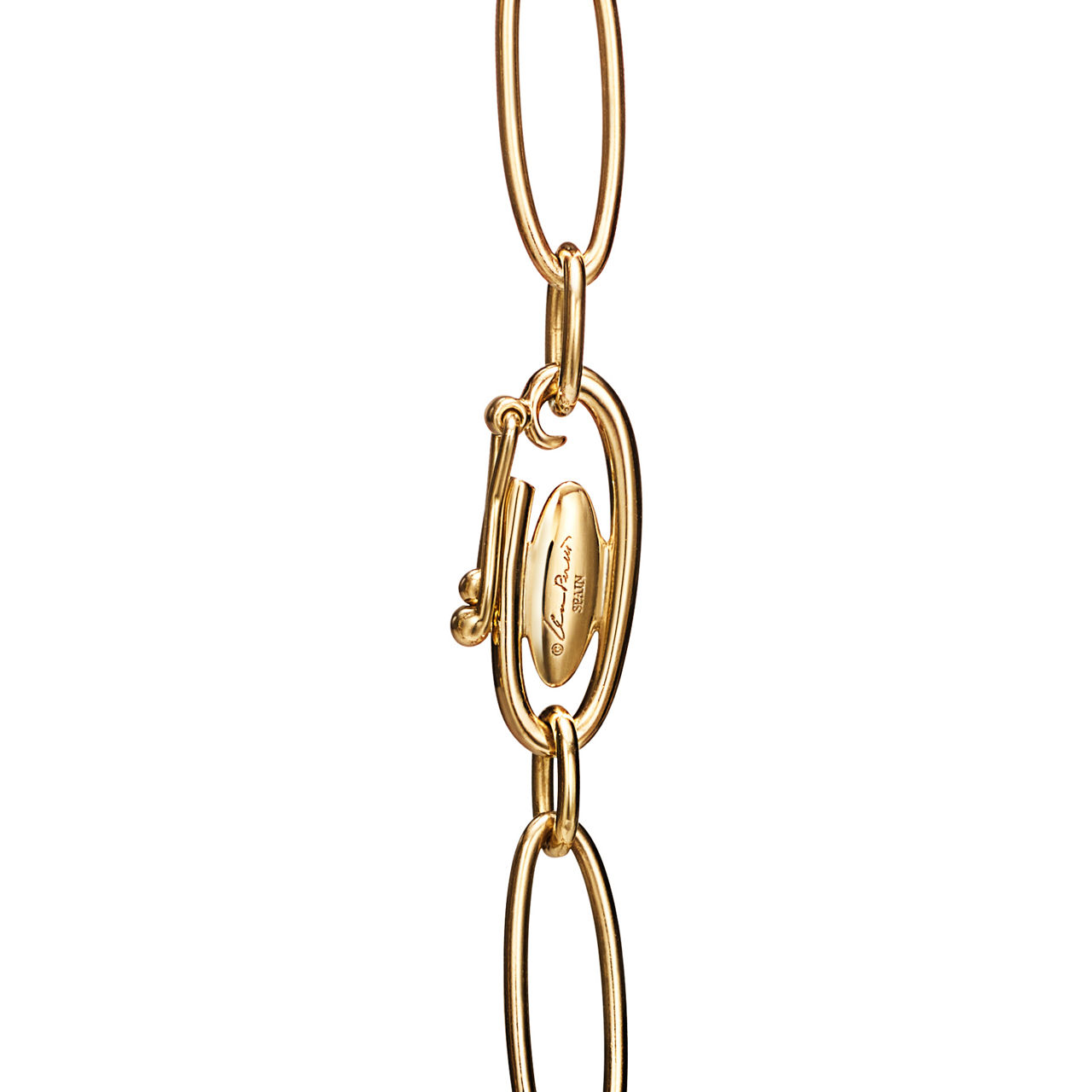 Elsa Peretti® Bean® design:Bracelet in Yellow Gold with Diamonds and Green Jade image number 2
