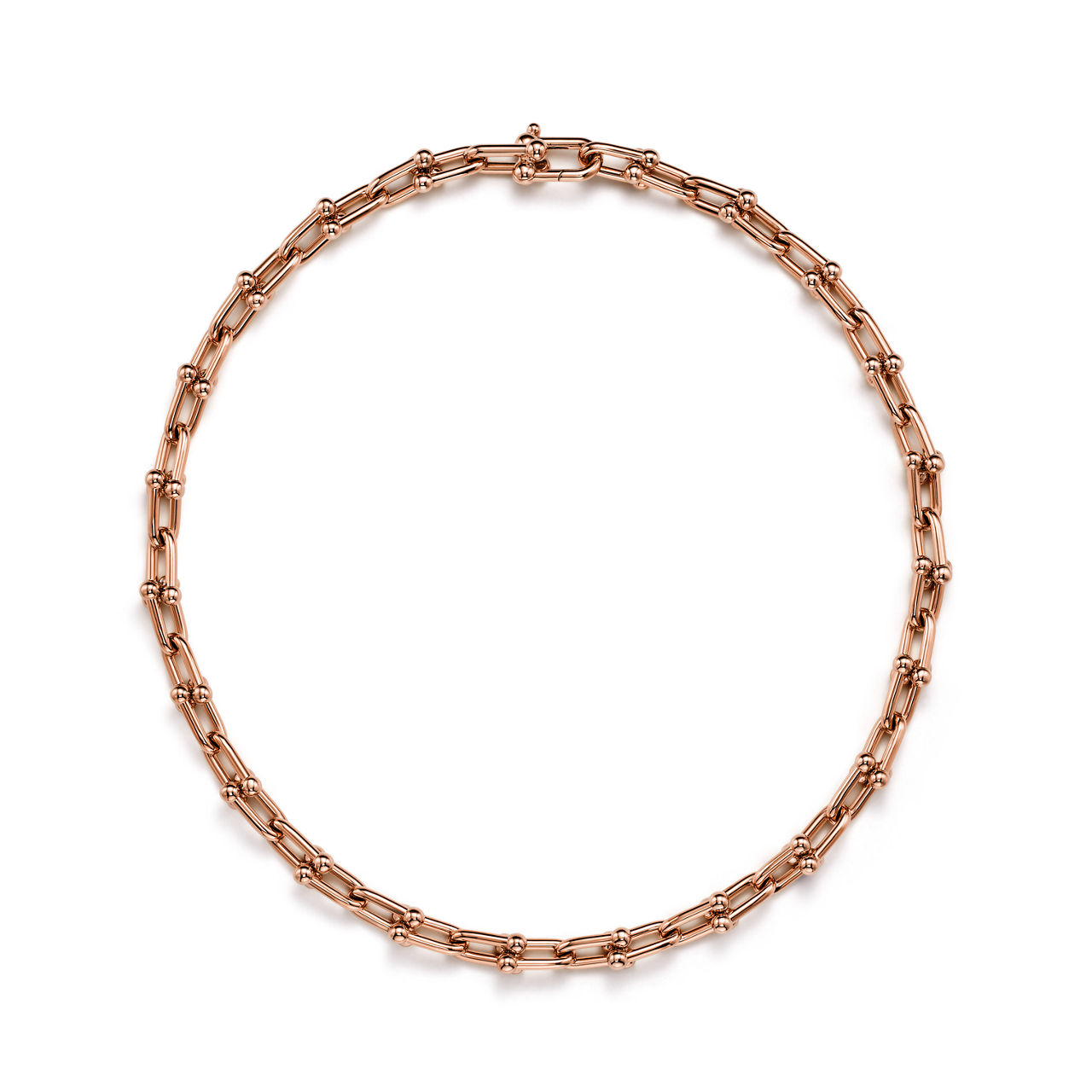 Tiffany HardWear:Medium Link Necklace in Rose Gold image number 2