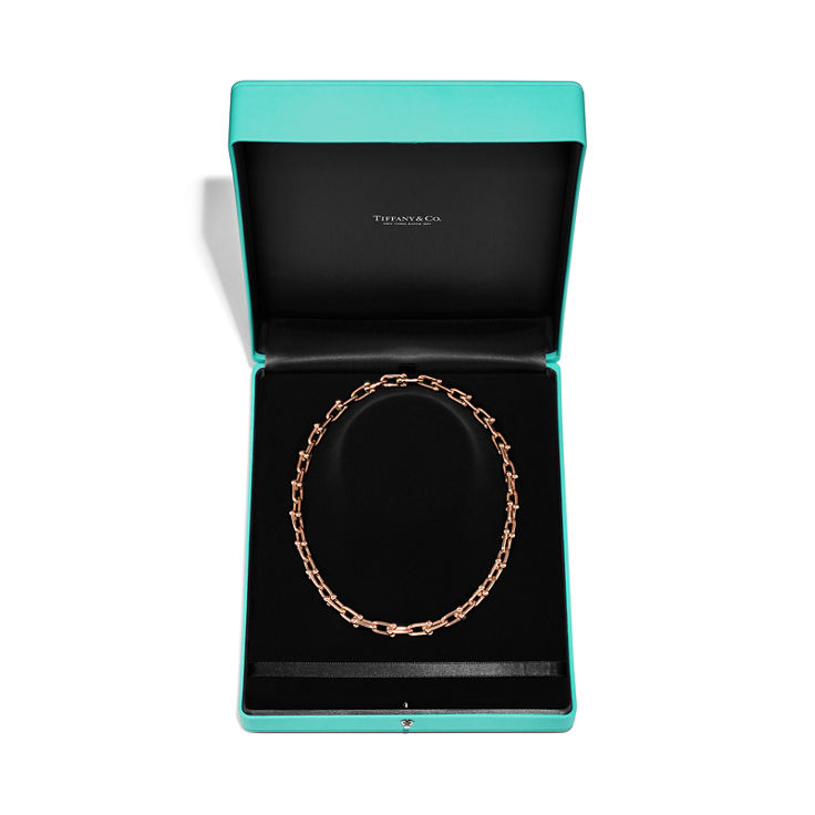 Tiffany HardWear:Medium Link Necklace in Rose Gold image number 4