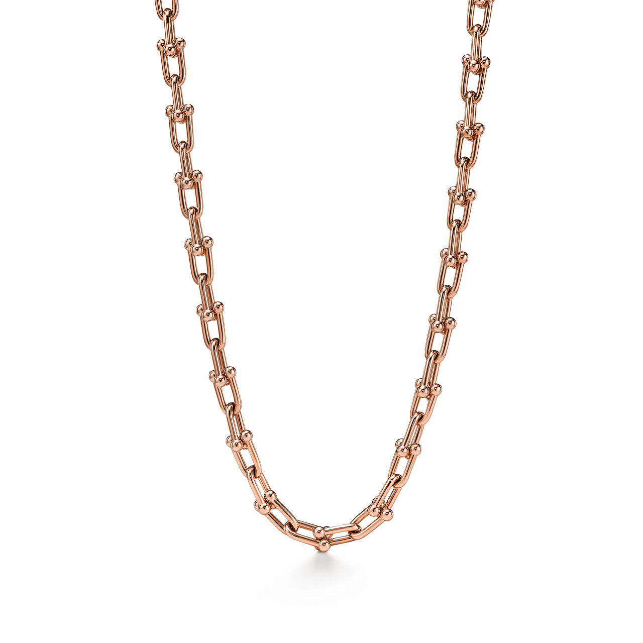 Medium Link Necklace in Rose Gold