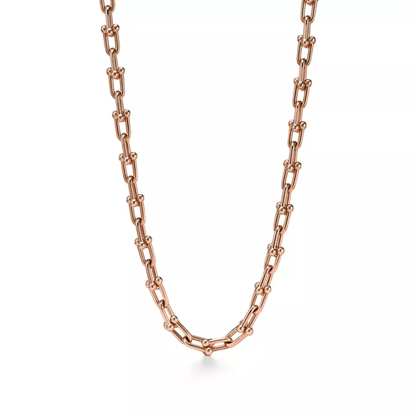 Medium Link Necklace in Rose Gold