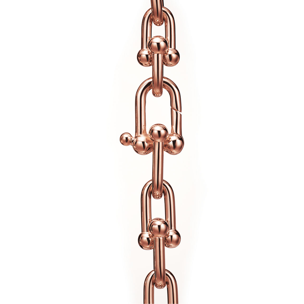 Tiffany HardWear:Medium Link Bracelet in Rose Gold with Diamonds image number 3