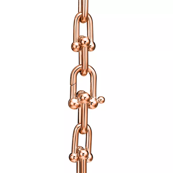 Armband mit mittelgroßen Gliedern in Roségold