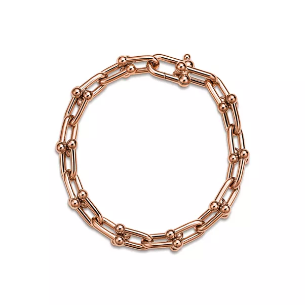 Armband mit mittelgroßen Gliedern in Roségold